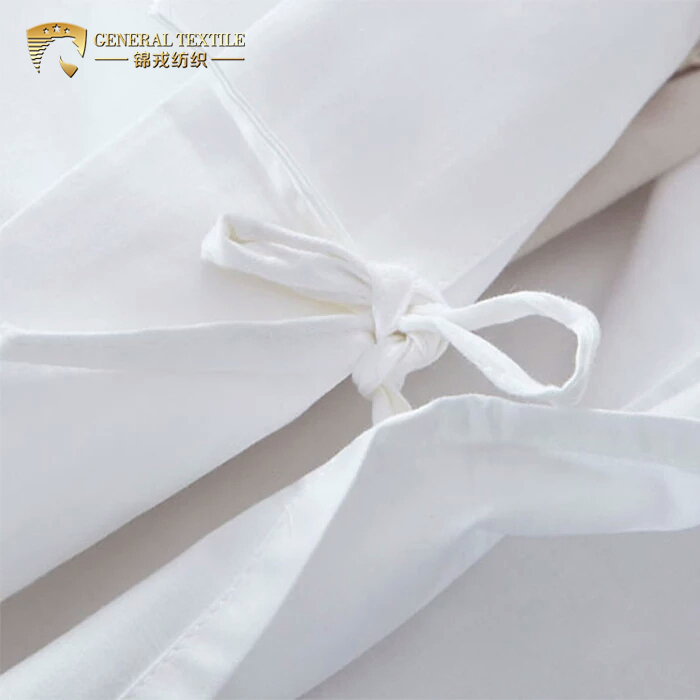 100% Cotton Queen Size 250tc Plain White Bedding Set