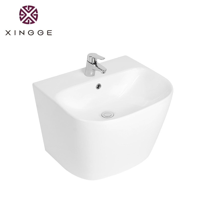Made in China Factory Korea Ks Certificate Bathroom Sink Basin Wallhung Basin Luxury Sanitary Ware Wash Basin