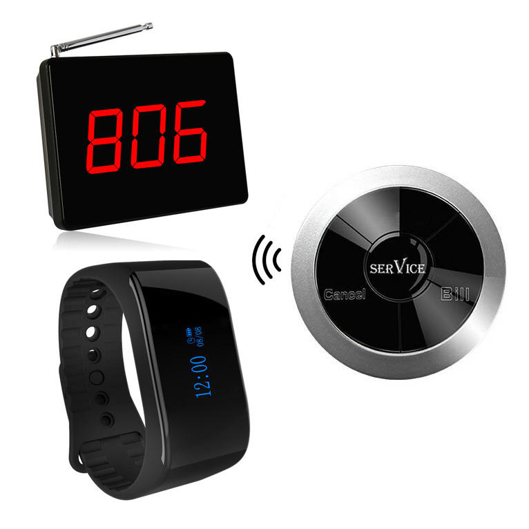 Wireless Restaurant Pager System Display Receiver 1 Number in 3 Digits