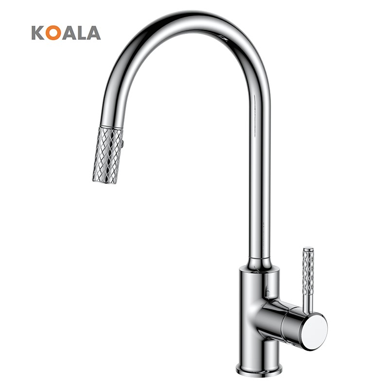 Chinese Factory Copper Single Handle Brushed Golden Kitchen Faucet Tap
