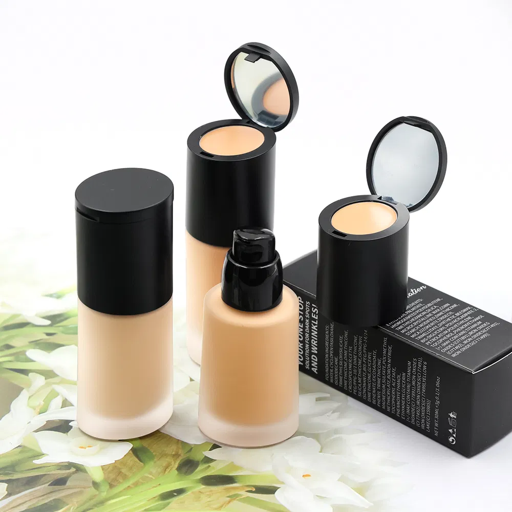 Private Label Liquid Foundation Full Coverage Waterproof Customized Your Logo 24h Long Lasting Vegan Matte Foundation Makeup
