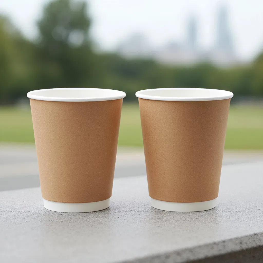 Бумажные кофейные чашки 8-20 унций с двойными стенками