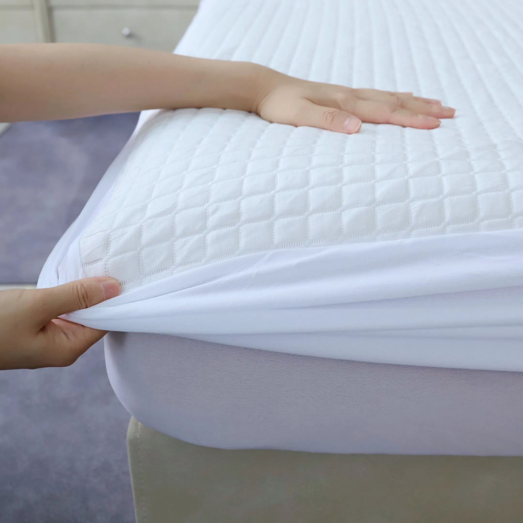 Cooling Waterproof Mattress Cover, Mattress Topper, Bed Cover, Breathable Durable Washable