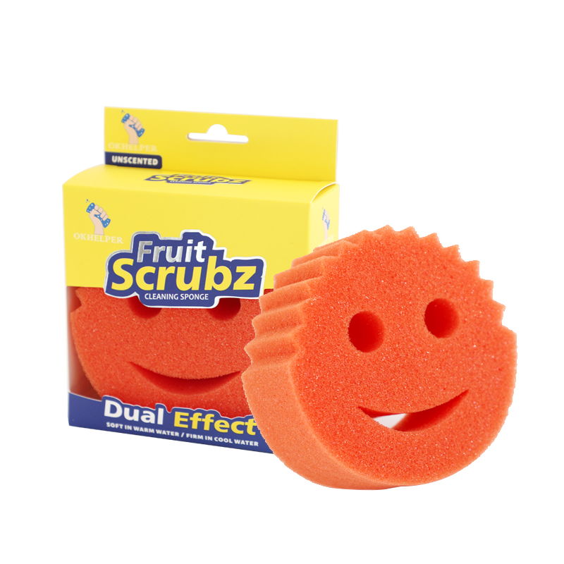Soft Smile Mommy and Orange Fruit Scour for Kitchen Dish Cleaning