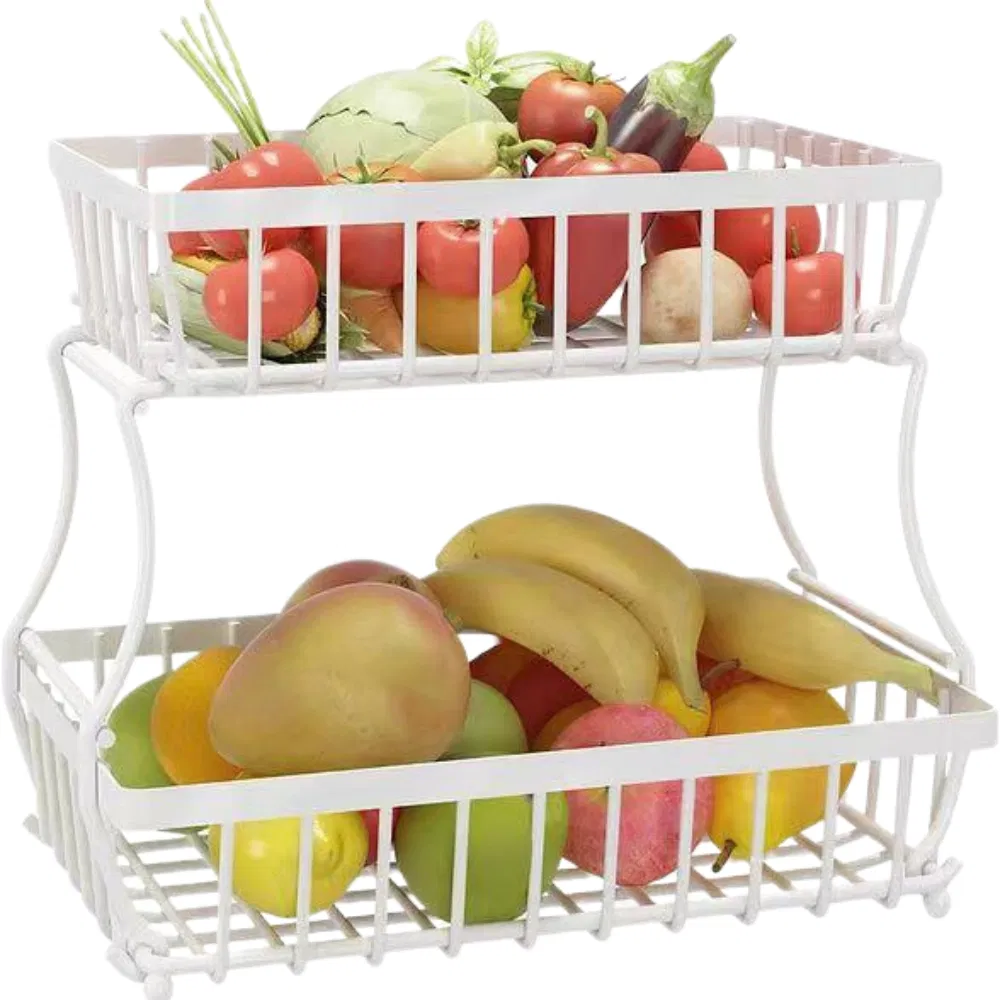 2-Tier Fruit Basket Countertop for Kitchen Mi27750
