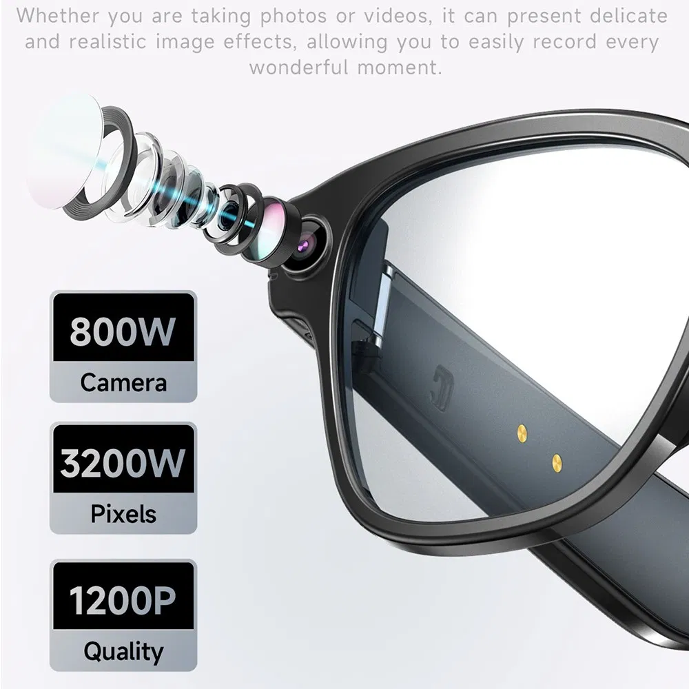 Ai Glasses with 8MP Camera, Video Recording, and Translation Capabilities