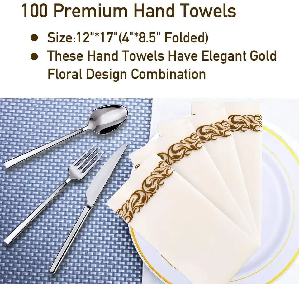 400 Pack Paper Napkins Guest Towels Disposable Premium Quality Dinner Napkins