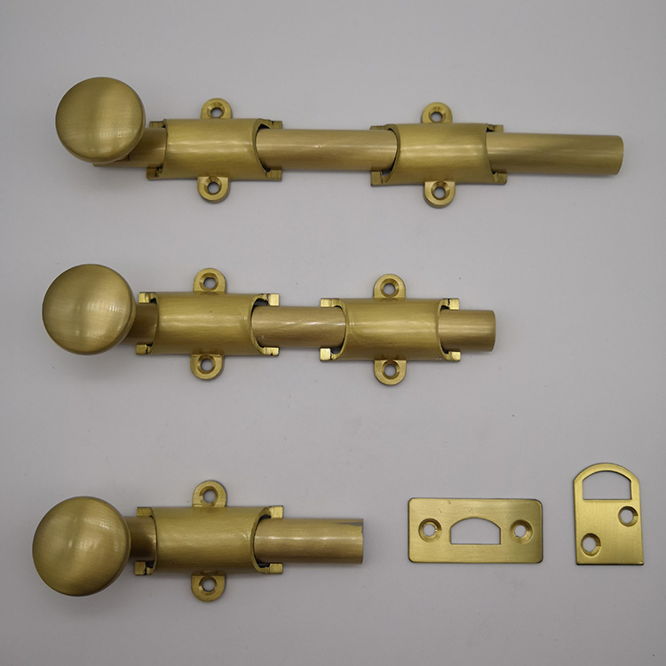 Gold Black Silver Solid Brass Classic Surface Flush Window Door Bolt