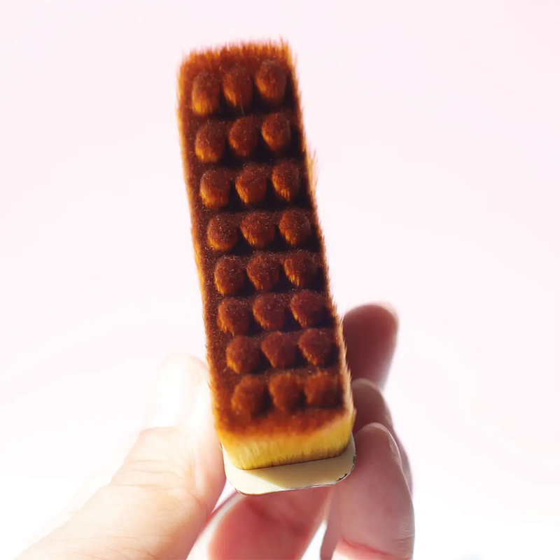 Custom Facial Lymphatic Contour Face Brushes Foundation Brush Synthetic Hair PVC Plastic Handle Makeup Brush