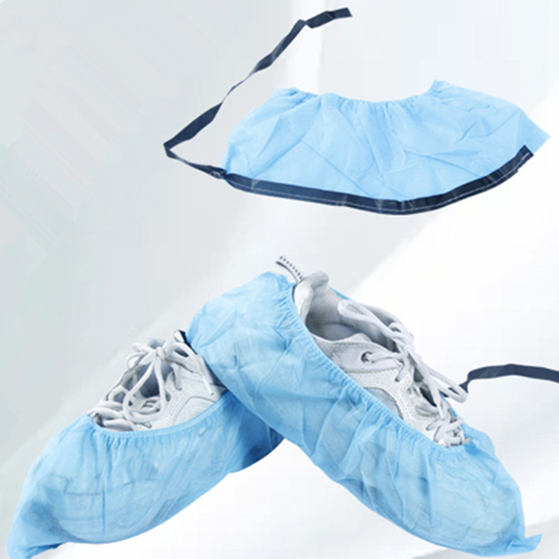 ESD-Safe Cleanroom Disposable Anti Static Nonwoven Shoe Cover with Conductive Traction Strip