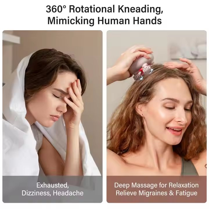 Silicone Scalp Massager Tools Head SPA with Red Light Head Massage Machine