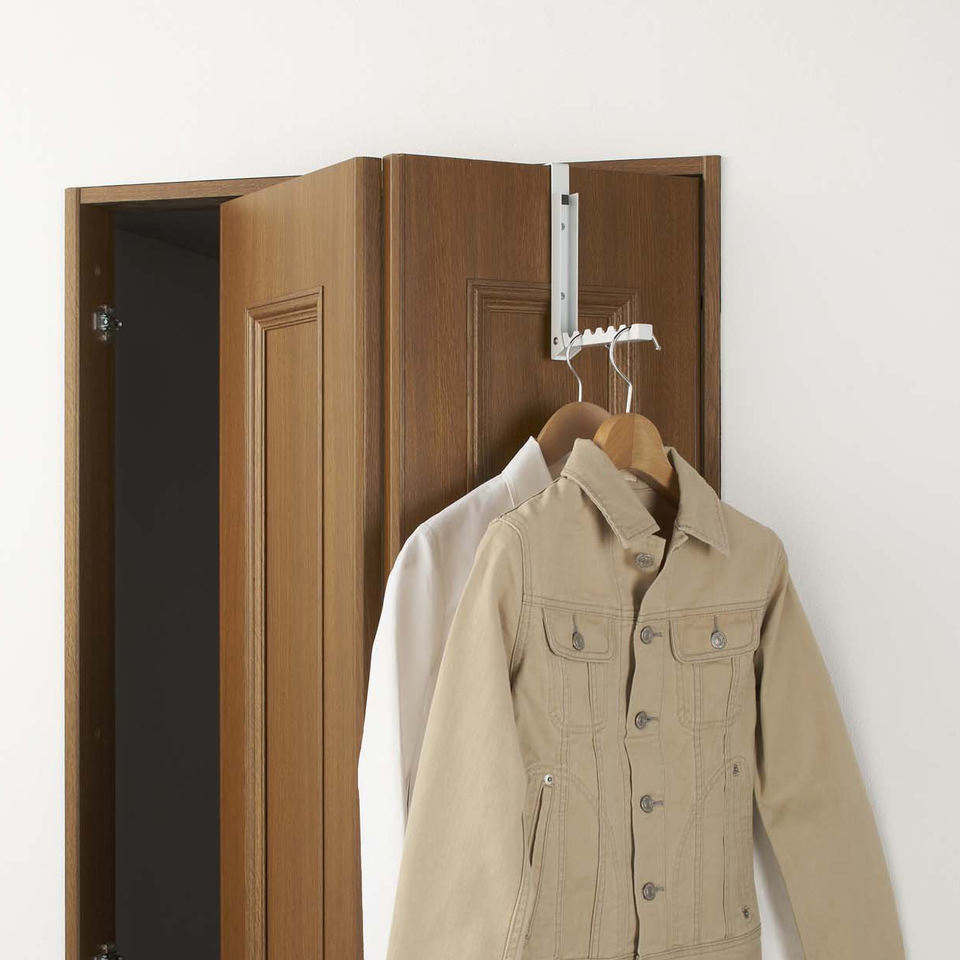 Door Folding Hanging Coat Clothes Drying Rack Hanger Hooks Door