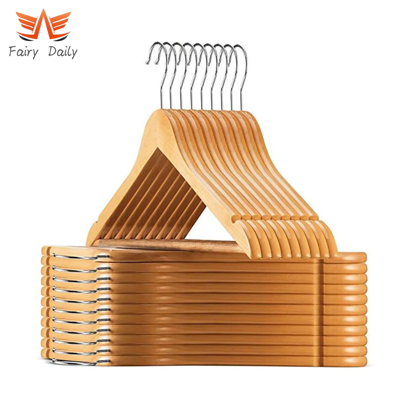 Natural Wooden Men Coat Jacket Suit Pants Clothing Clothes Wood Hangers