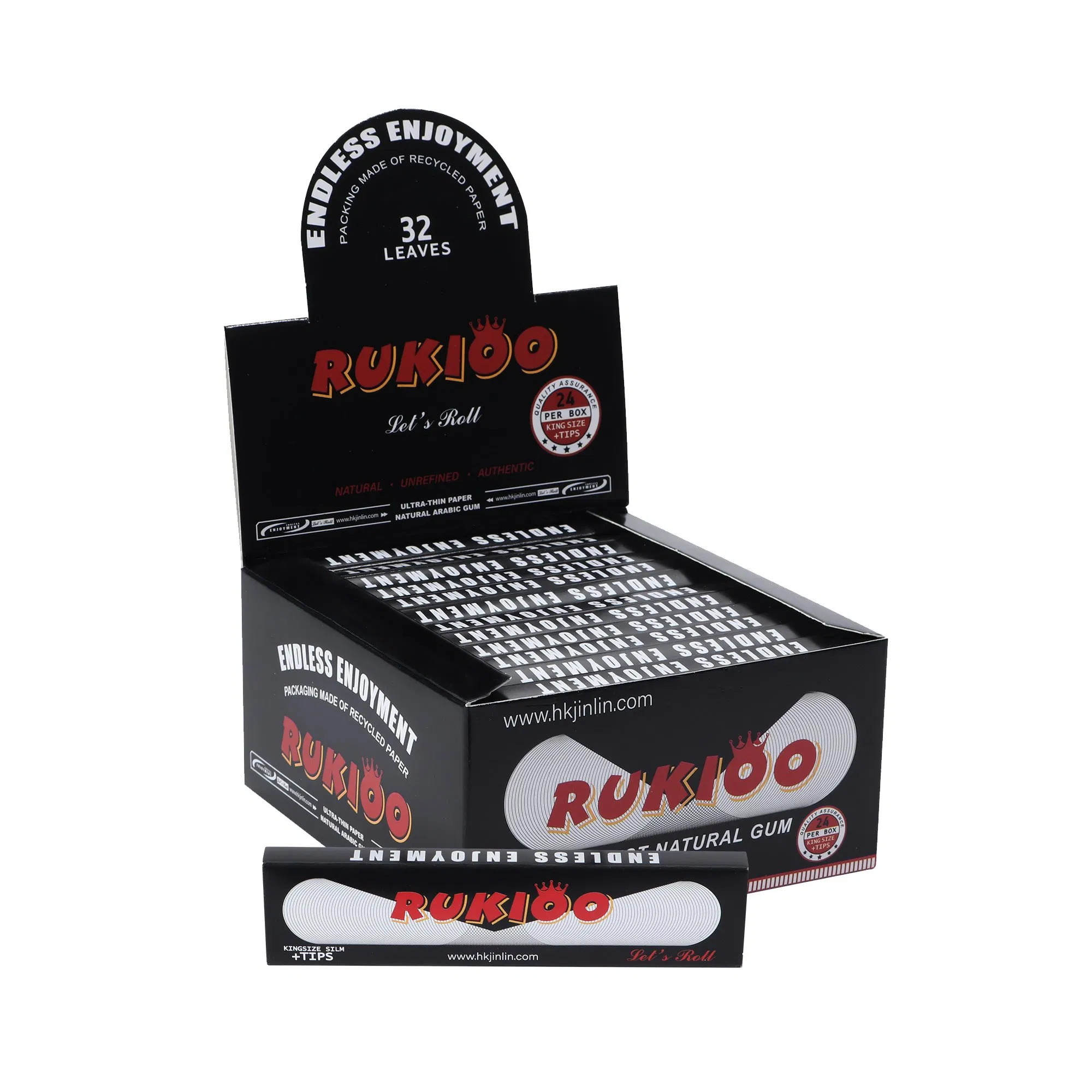 Custom Emp Raw King Size Filter Tips Slim Smoking Rolling Papers