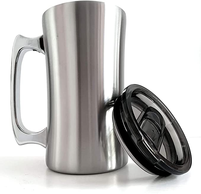 Изолированная пивная кружка 20 унций с матовым покрытием