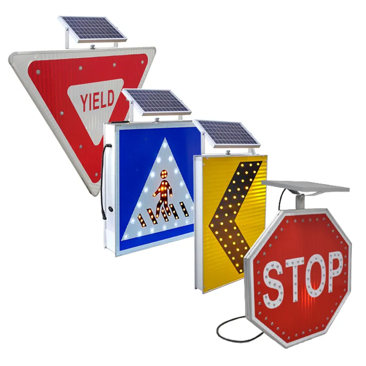 Customized Solar Traffic Warning LED Signs