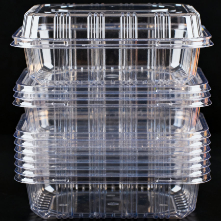 Прозрачная упаковка для суши, фруктов и бургеров с крышкой