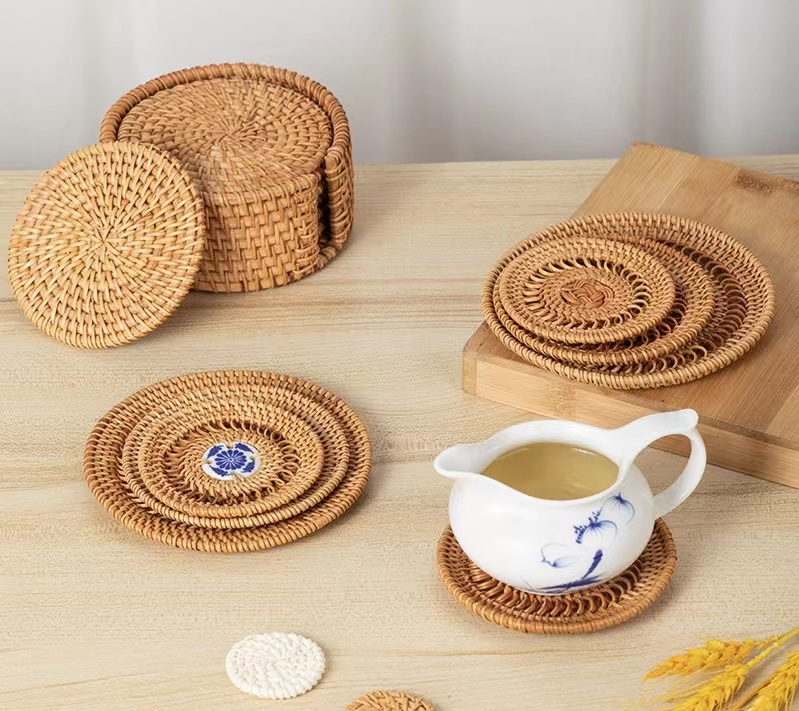 Woven Coasters Hot Pads Mats for Drink Home Kitchen