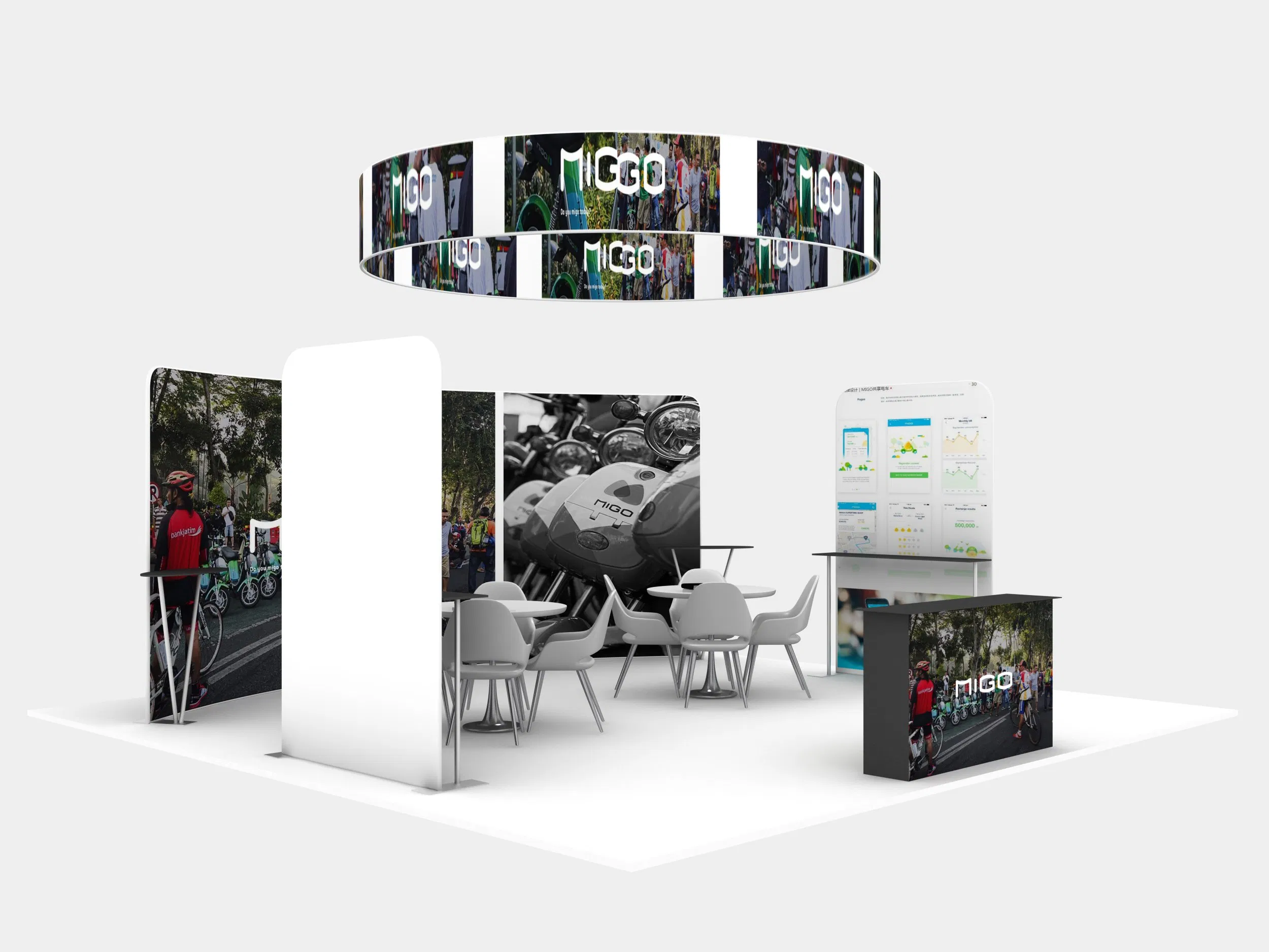 20FT*20FT Tension Fabric Portable Ez Wave Exhibition Display Booth