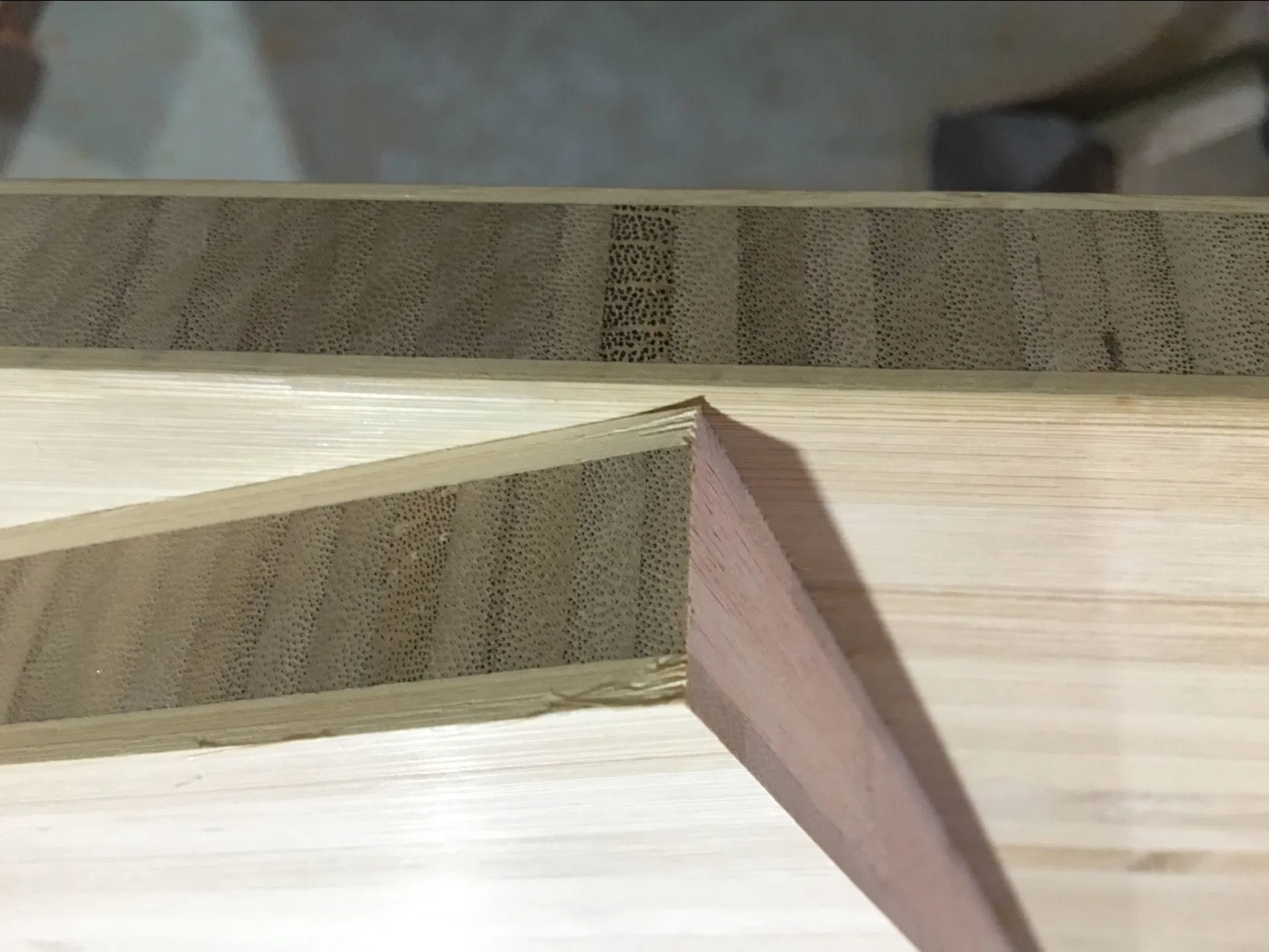 Bamboo Board with Cross Vertical and Horizontal of Light Carbonized