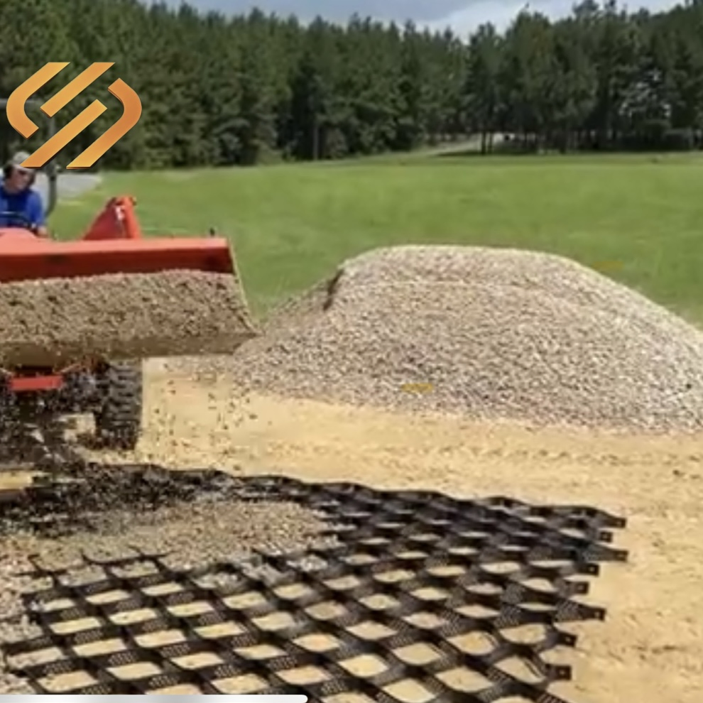 Welding Spaceing 356mm 445mm Polyethylene Geocell for Soil Stabilization and Erosion Control