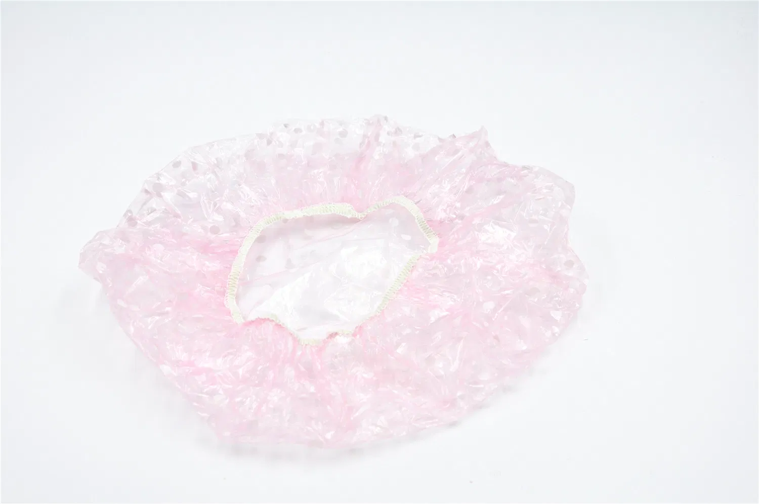 Single Color Transparent Shower Cap Bath Hat Made by Machine