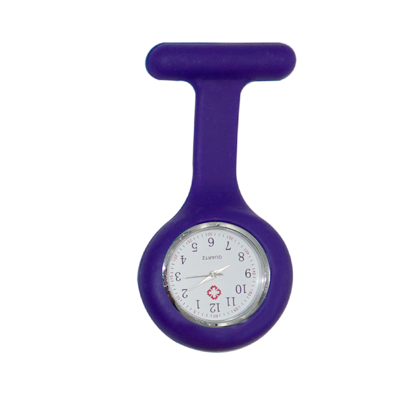 Navy Blue Silicone Detachable Delicate Quartz Pocket Nurse Watch