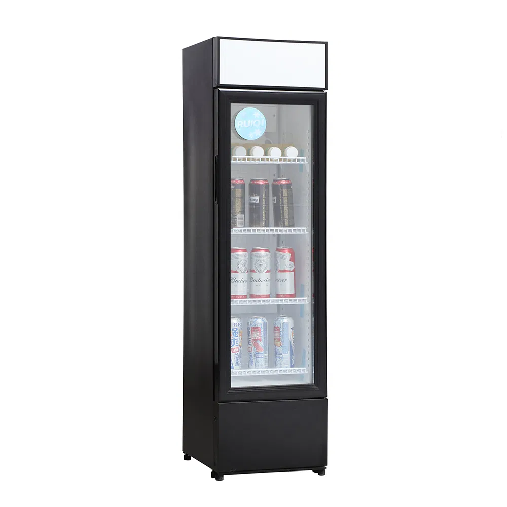 New Slim Showcase Vertical Cooler 145liter China Origin with CE for Shops