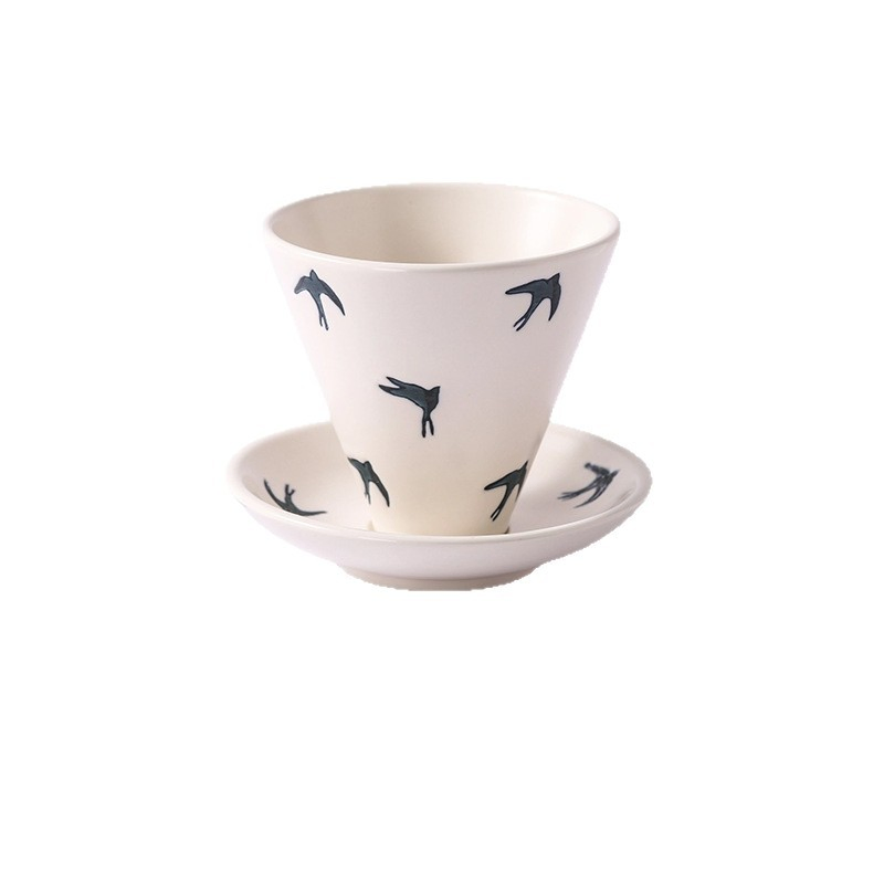 OEM ODM Ceramic Coffee Cup and Saucer Set Japanese Style Gift Box