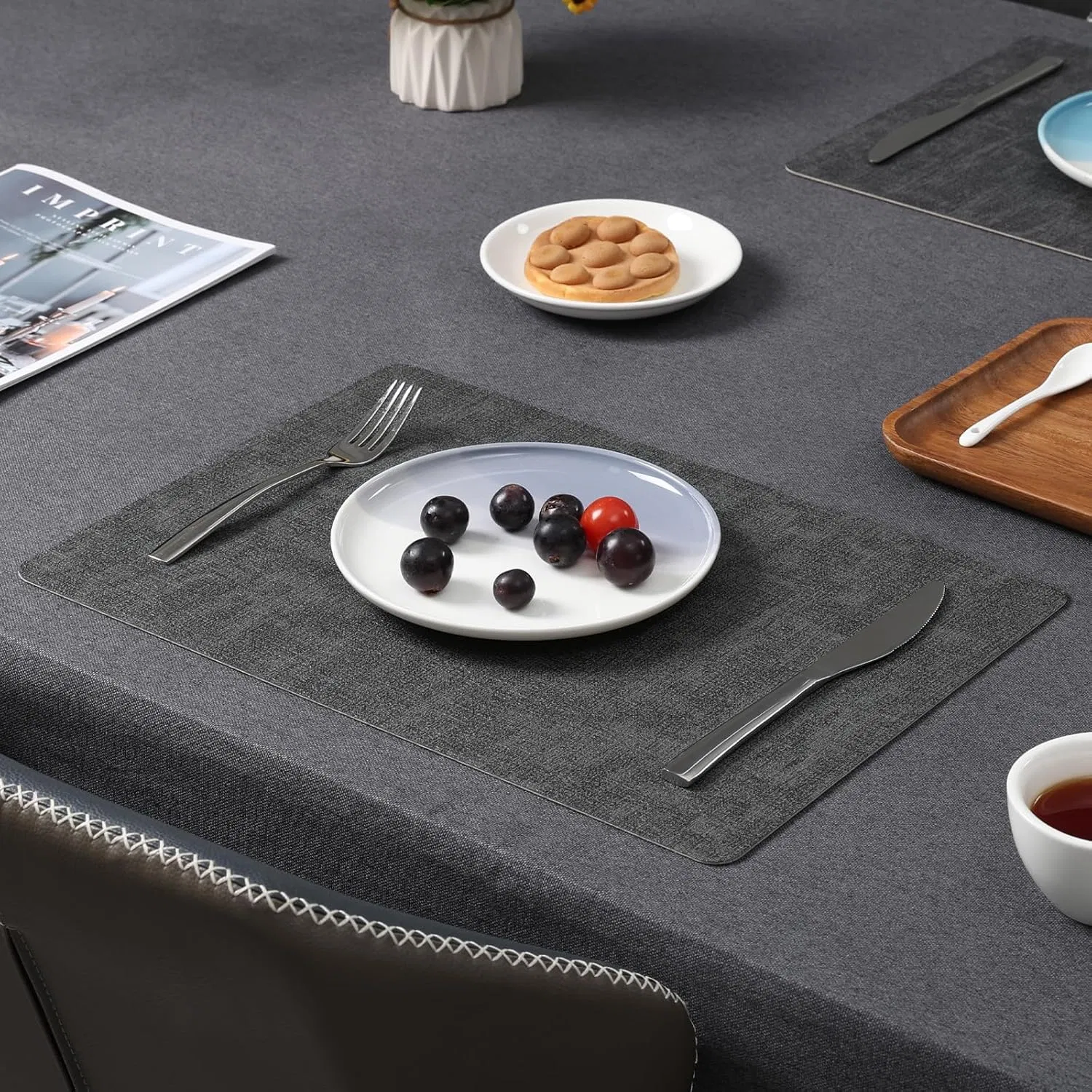 European Environmentally Friendly Western Non-Slip Placemats Faux Leather Place Mat