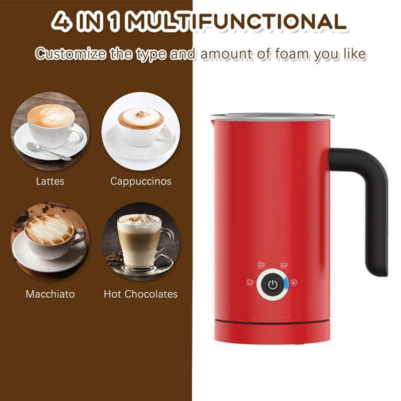 500W Electric Milk Frother Programmable Portable Coffee Maker Warm Cold Milk Foamer