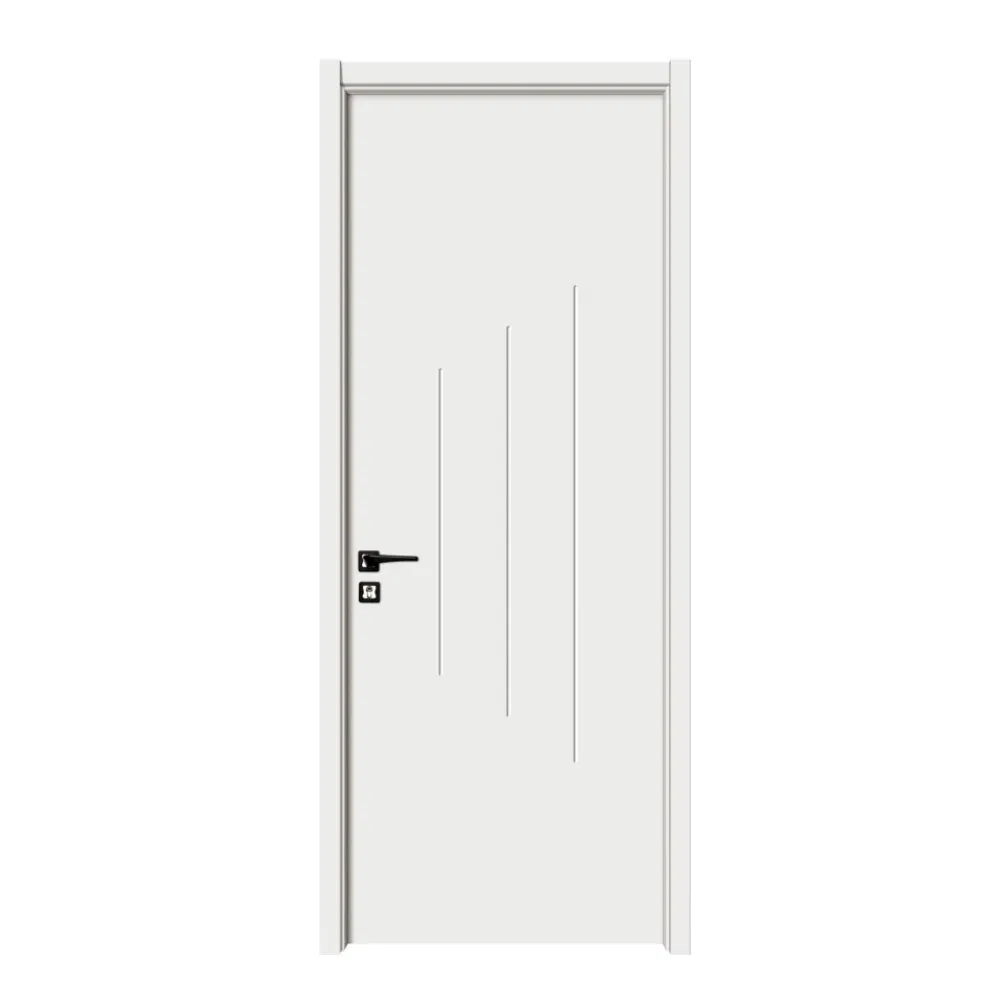 Wooden Interior Design Hot Sale Four Lines Model Door