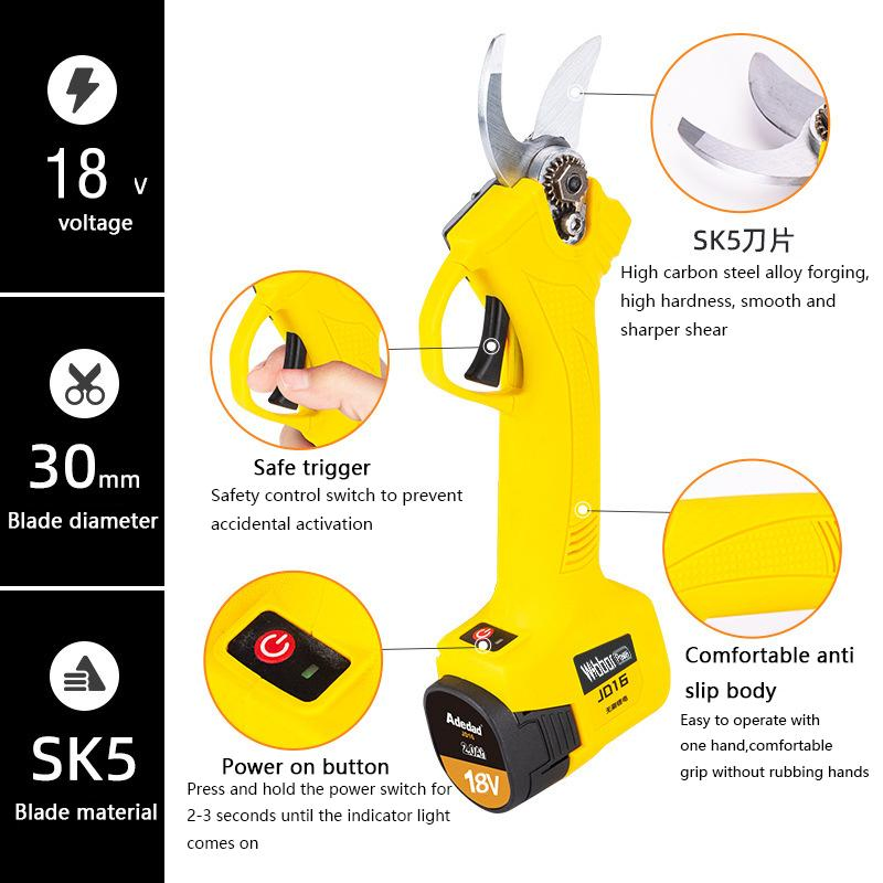 Brushless Fruit Tree Pruning Shears Lithium Electric Scissors