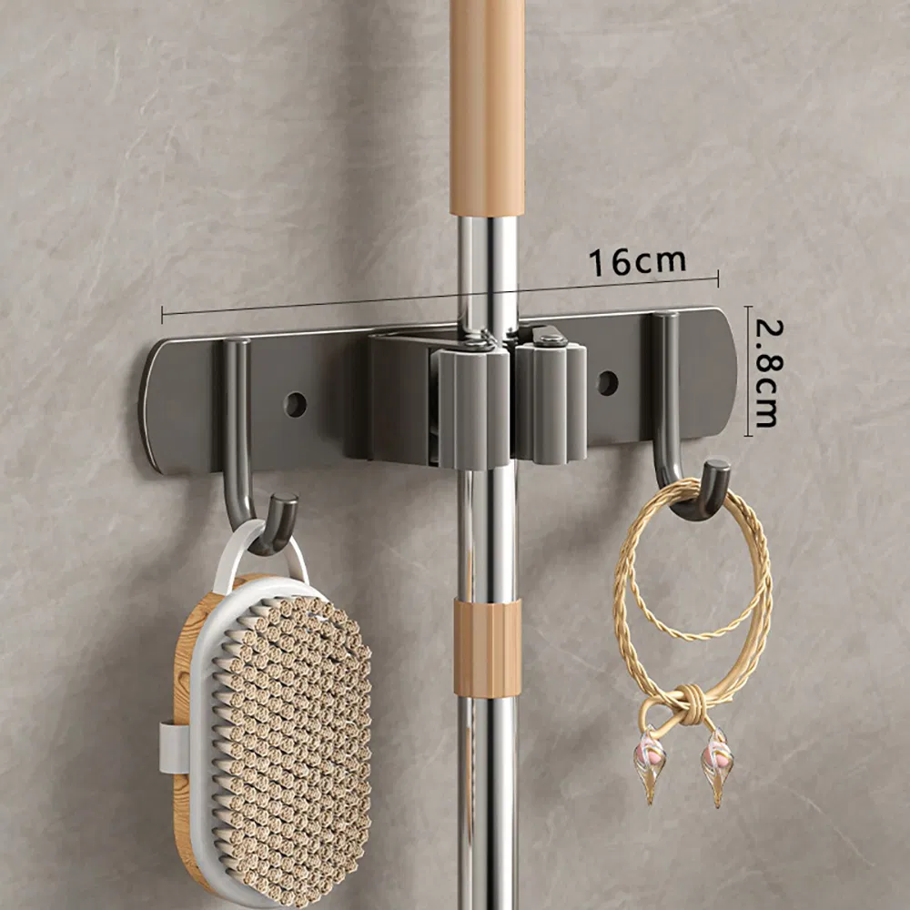 Heavy Duty Wall Mounting Broom Mop Storage Rack Bl29182