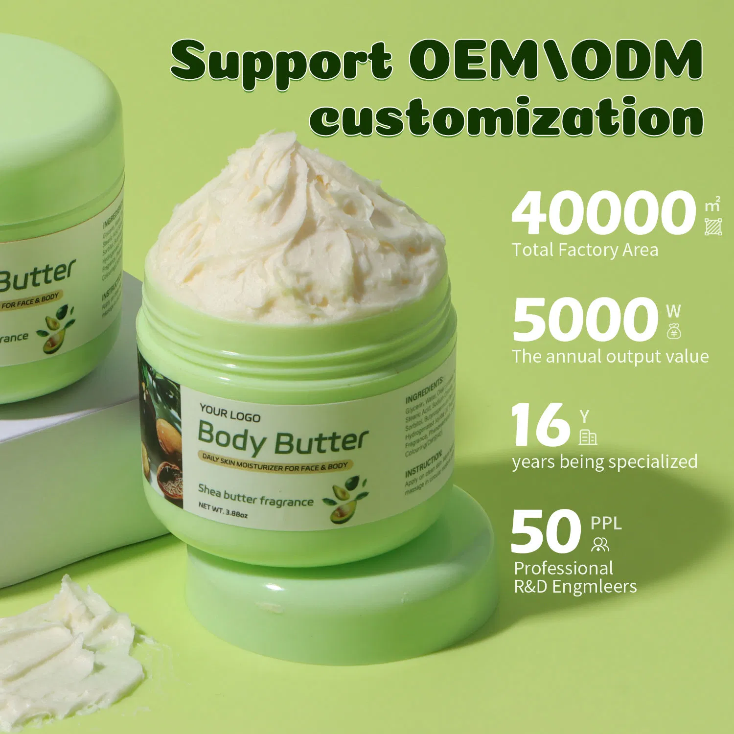 Organic Body Butter Moisturizer Lotion Smooth Rough Soothes Dry Skin Whipped Shea Body Butter