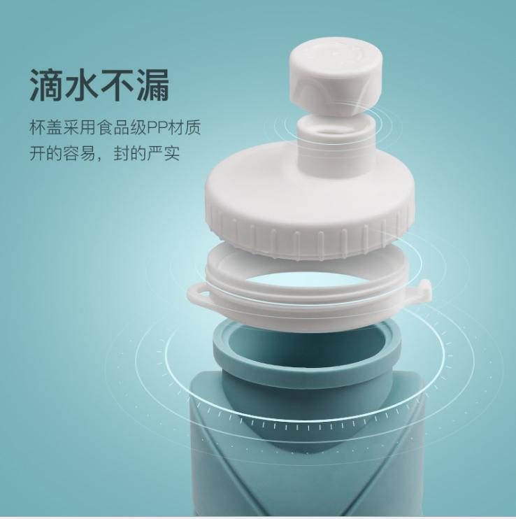 Складная силиконовая бутылка для воды, портативная