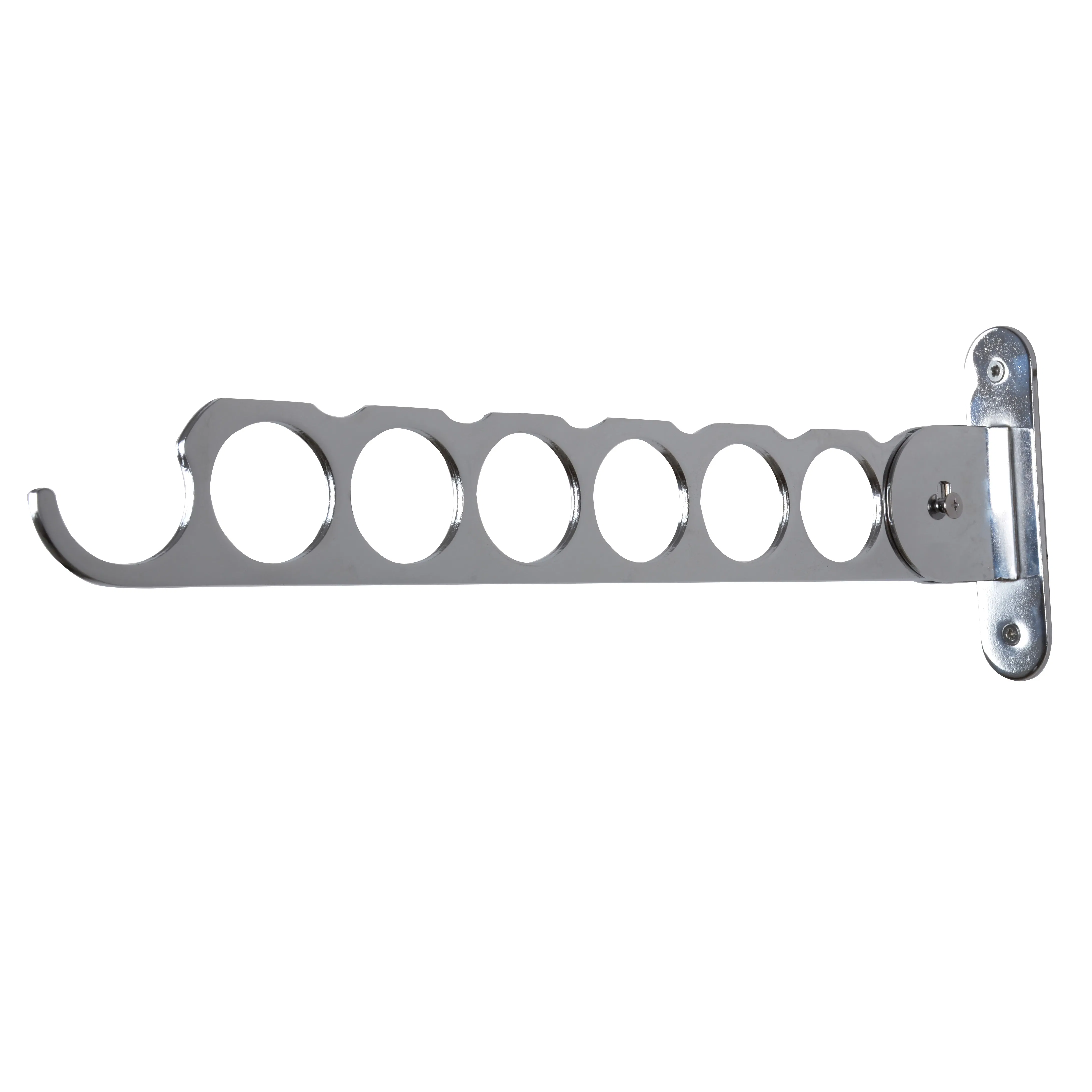 Multifunctional Homeware Metal Black 6-Hole Folding Coat Clothes Hangers