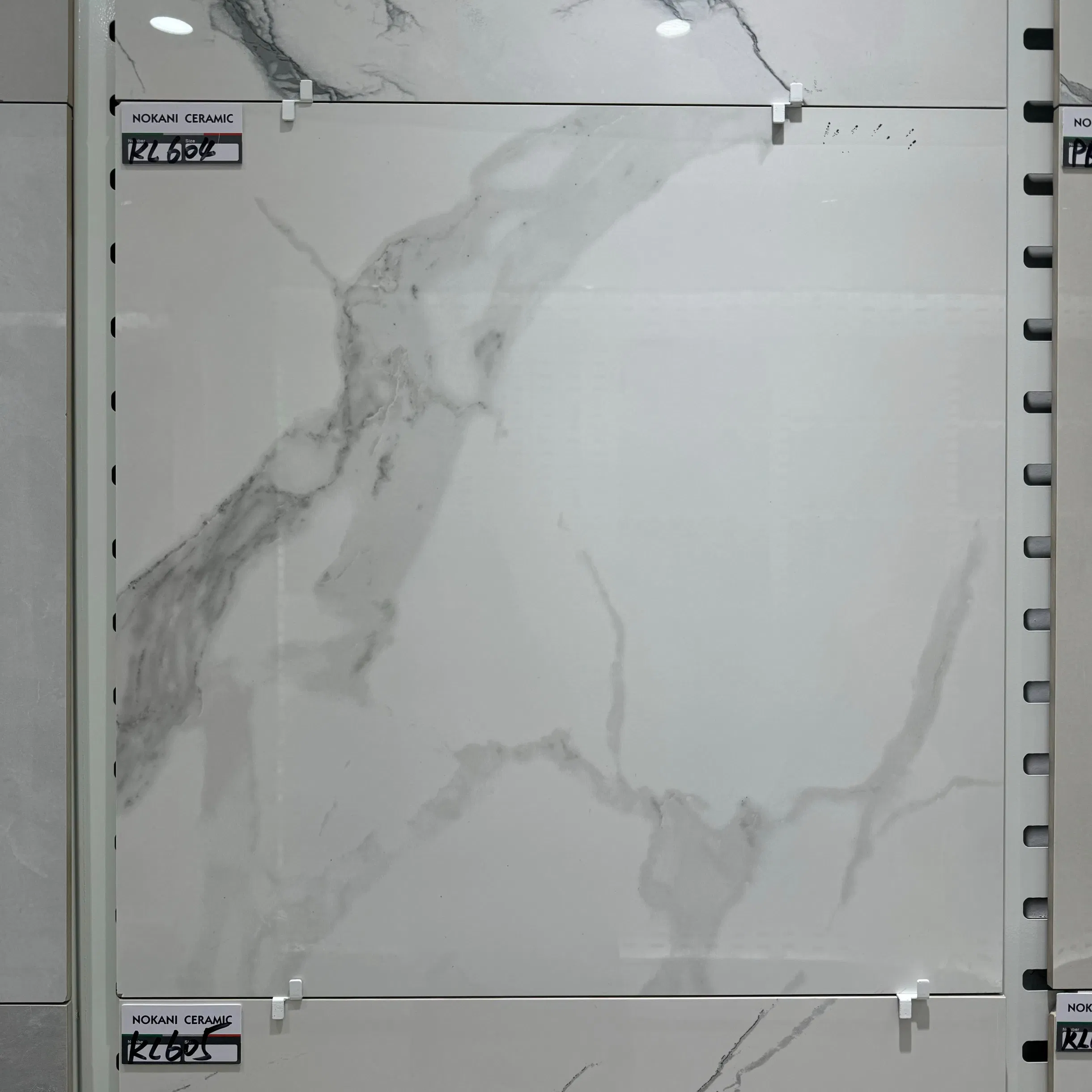 600*600mm White Grey Color Polished Porcelain Floor Tile for Indoor Building Material