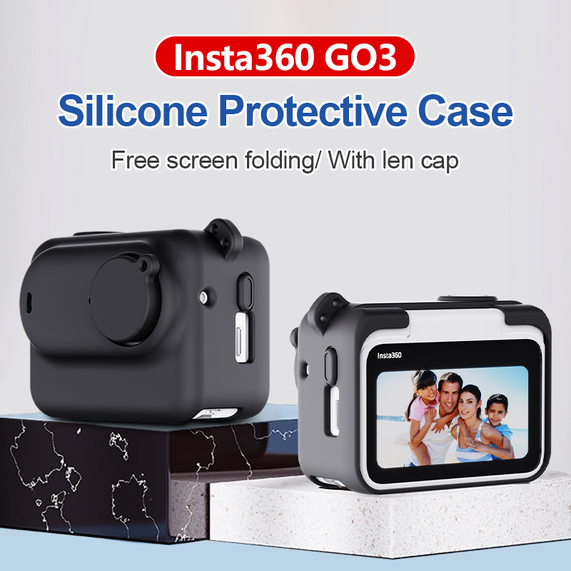 Silicone Protective Case for Insta 360 Go3 with Strap Action Camera Accessories