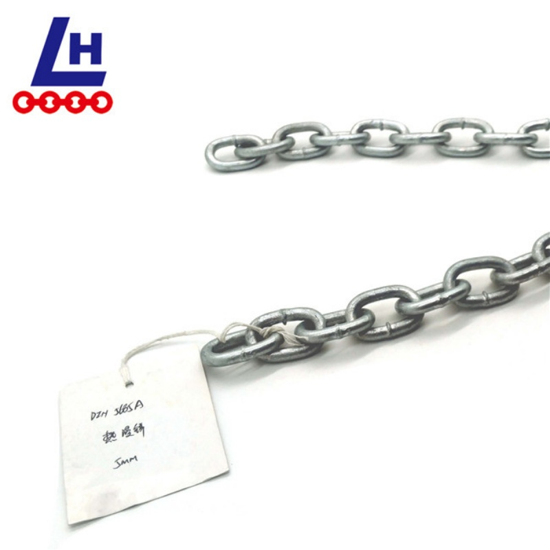 8mm Germany Standard DIN5685A/C Zinc Plated Welded Steel Link Chain