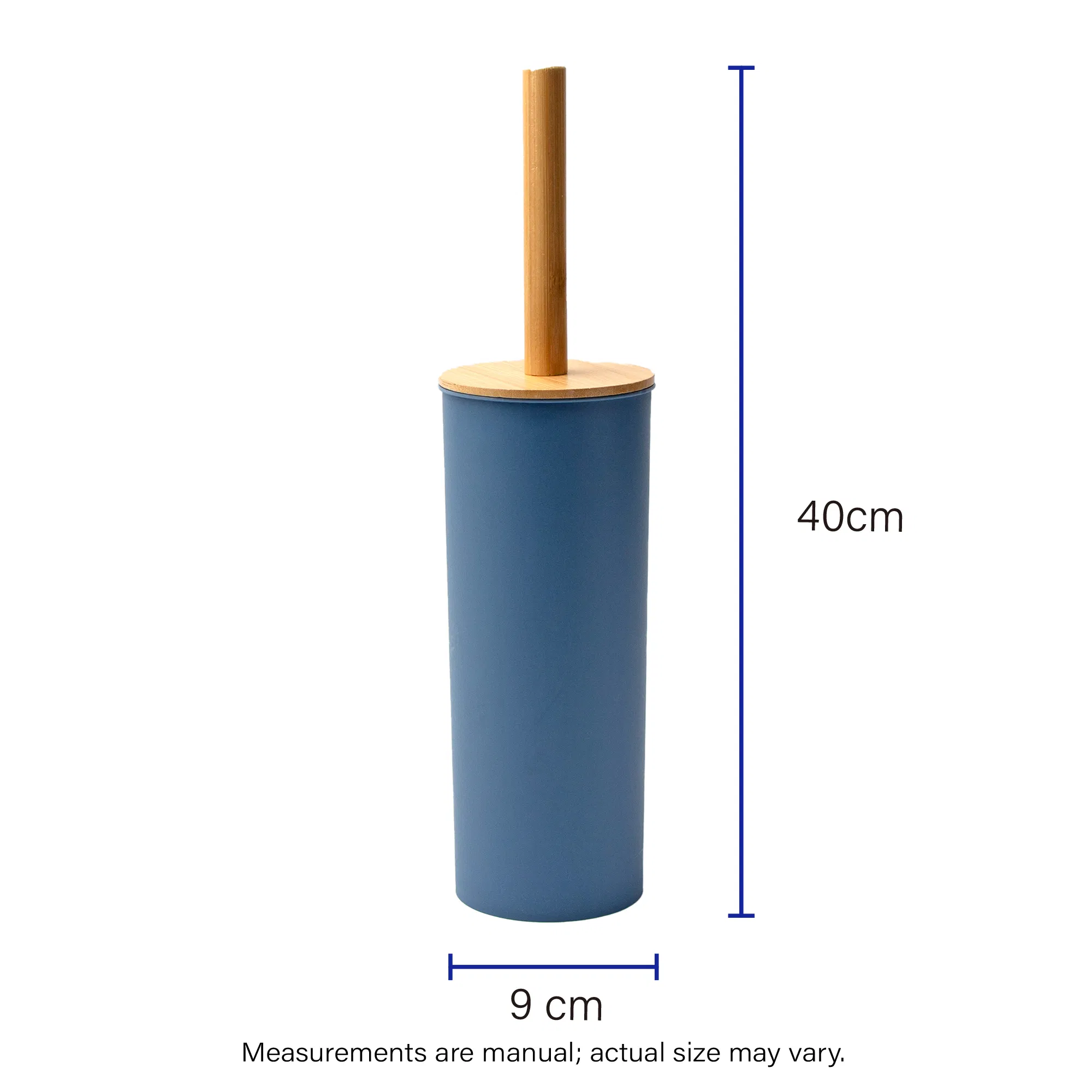 Hot Sale Household Bathroom Round Toilet Brush with Bamboo Metal Plastic Lid