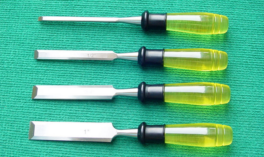 Набор стамесок по дереву, 4 предмета