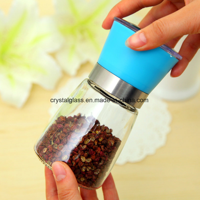 Ручная мельница для перца из красного стекла
