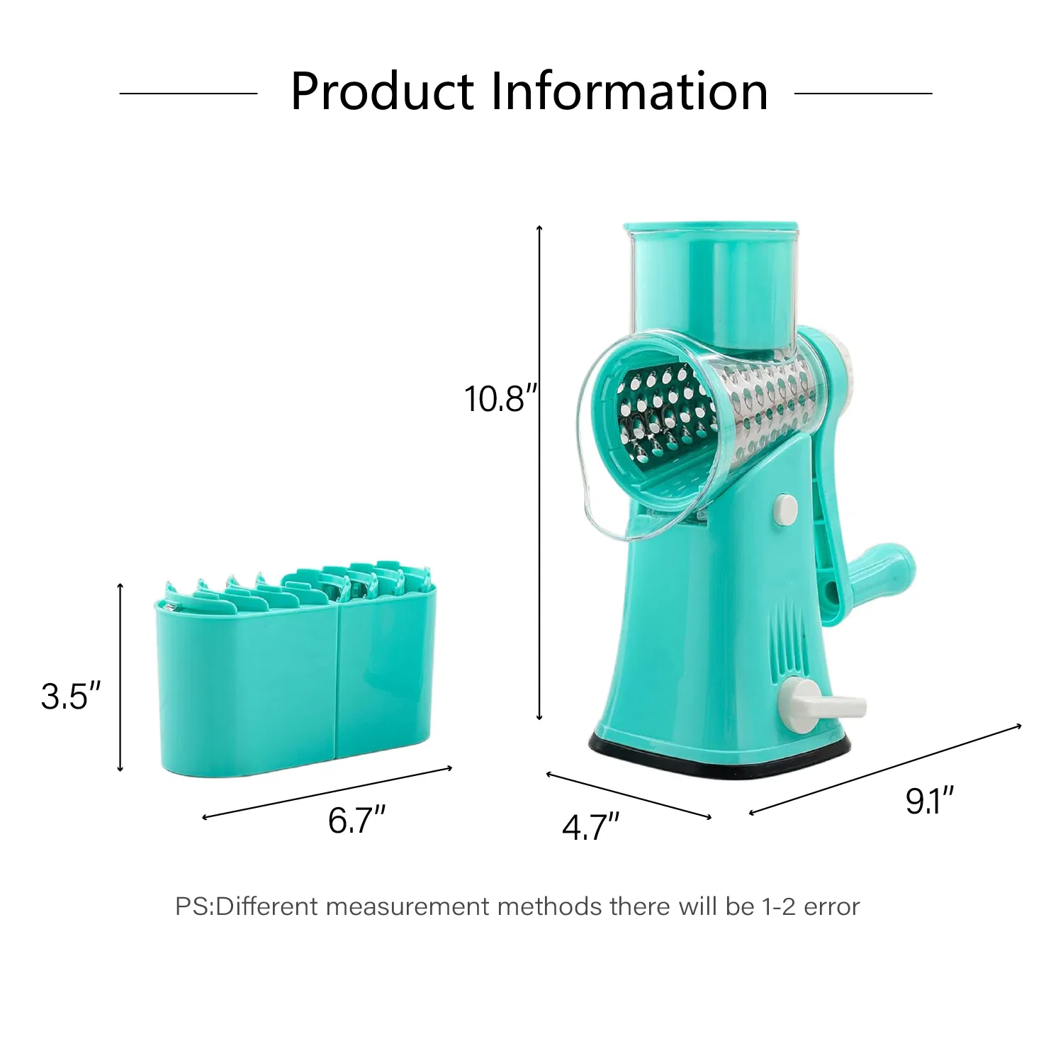 Тёрка для сыра и овощей 3 в 1 с ручным приводом