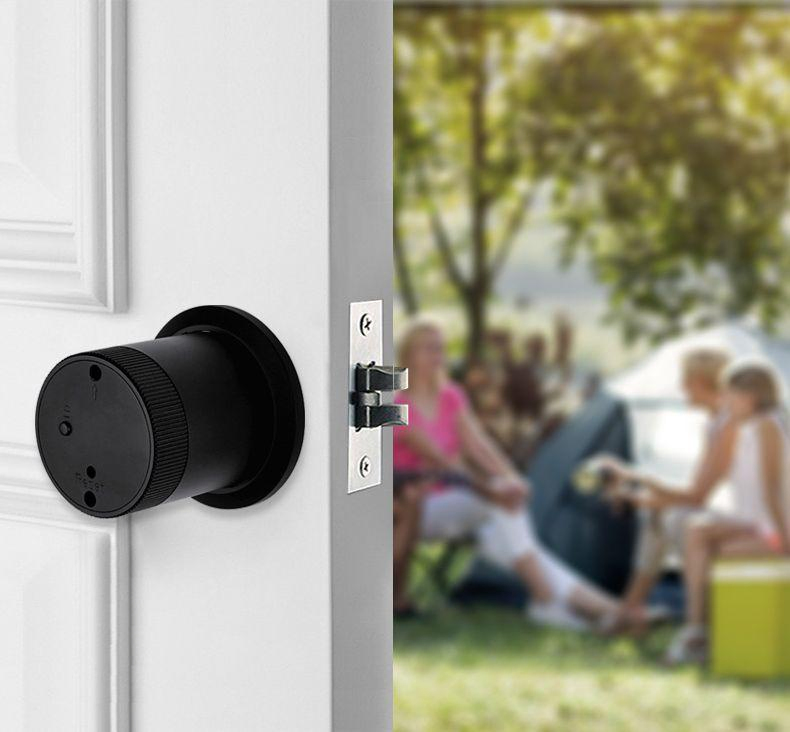 Fingerprint Hotel APP Bluetooth Remote Password Cylindrical Smart Door Lock