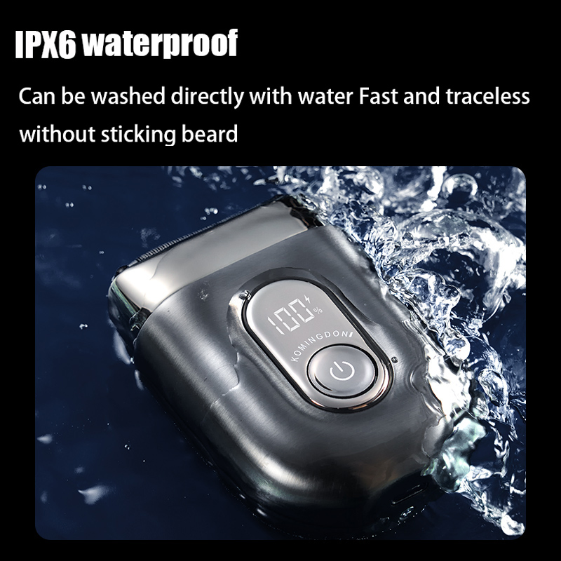 Portable Twin Blade Foil Razor - Travel-Friendly Face Shaving Machine Beard Shaver