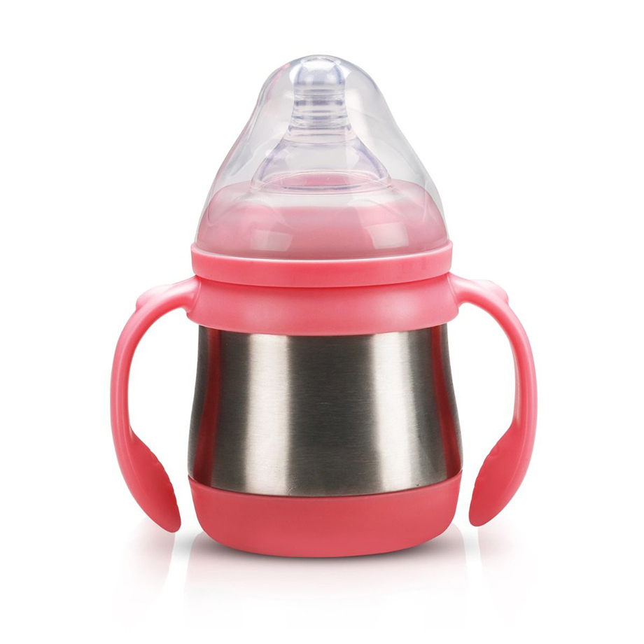 Wide Neck Single Stainless Steel 240ml Baby Bottle Organic Feeding Bottle