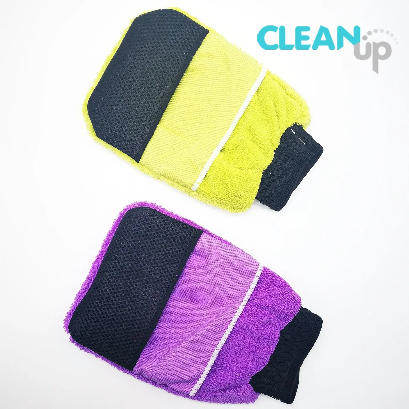 Household Custom Design Lady Use Microfibre Cleaning Wash Gloves