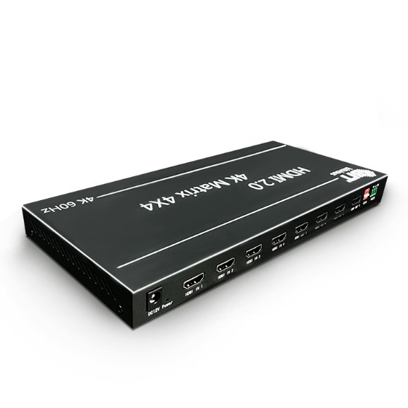 Hot Selling Support IR Control 4K60 Video Matrix Switchers 4X4 HDMI Matrix Switcher