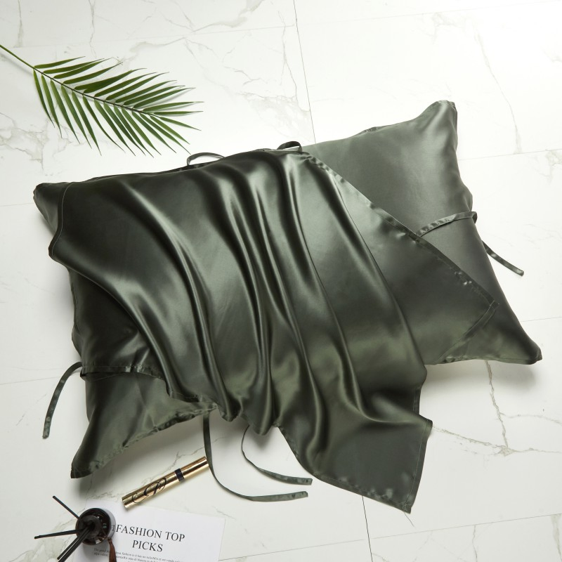 China Factory Zipper Style Mulberry Silk King Size Hot Sale Silk Pillowcase with Handmade